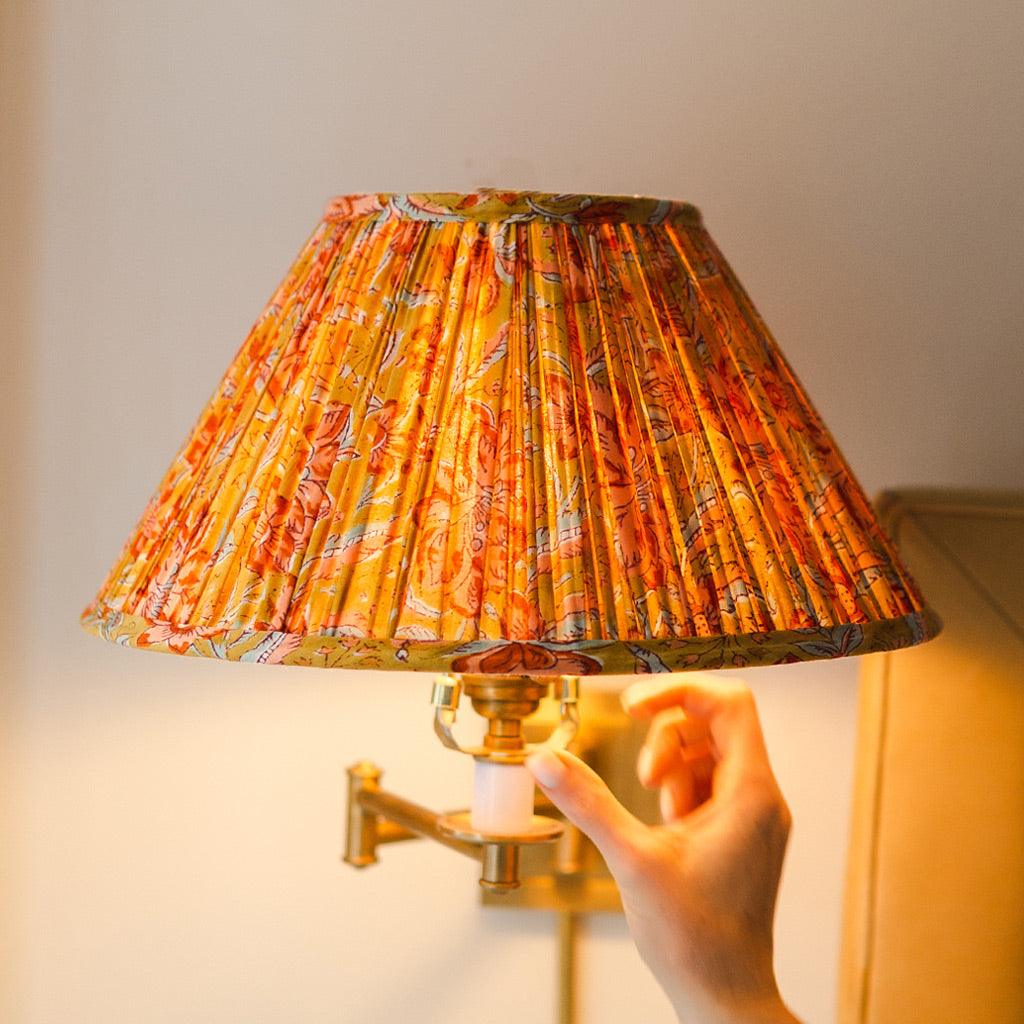 Pleated Lampshade in Lucinda Print
