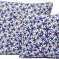 Organic Linen Pillow Cover in Blue Harem