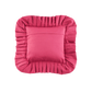 Ruffled Pillow Cover Blumen Orange
