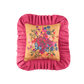 Ruffled Pillow Cover Blumen Orange