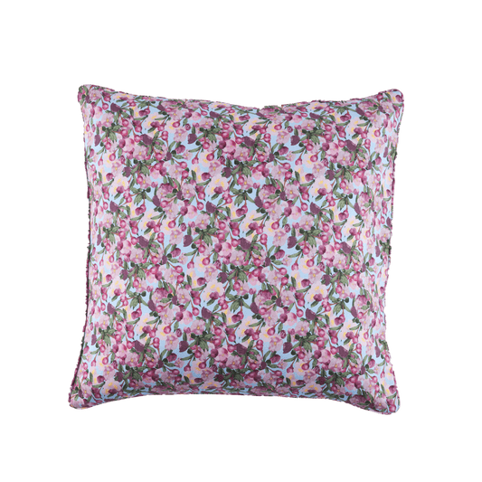 Square Pillow Cover Romance is Dead Blue