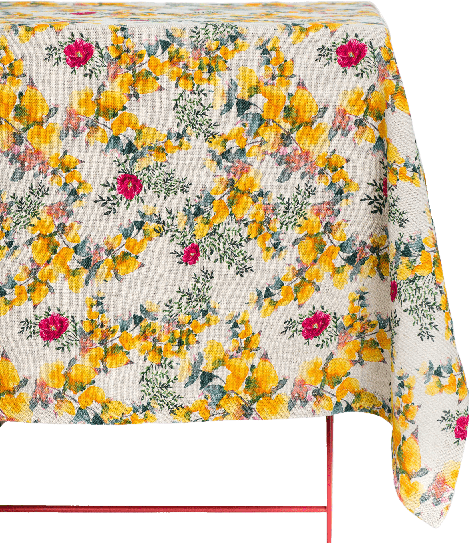 Organic Linen Tablecloth in Saint Valentine