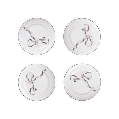 Ribbon Dessert Plates