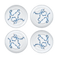 Ribbon Dessert Plates