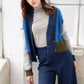 WIDE LEG TROUSERS - NAVY
