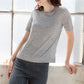 CREW NECK SWEATER TEE - FOG GREY HEATHER