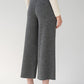 WIDE LEG TROUSERS - SHADOW GREY HEATHER