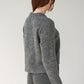 CREW NECK BOUCLE PULLOVER - GREY HEATHER