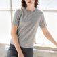 CREW NECK SWEATER TEE - FOG GREY HEATHER