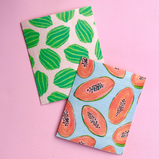 Swedish Dishcloth in Fruit Print, 2-pack
