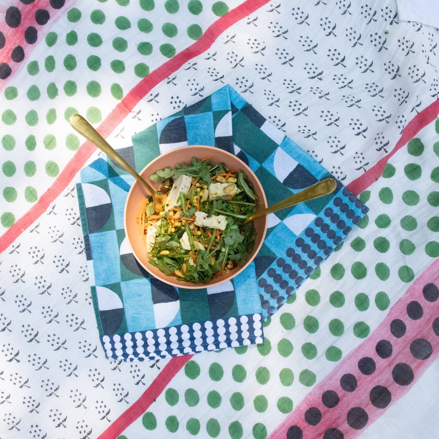 Pop Checkers Organic Tea Towels