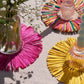 Pahiyas Woven Fringe Raffia Coasters Rainbow, Set of 4