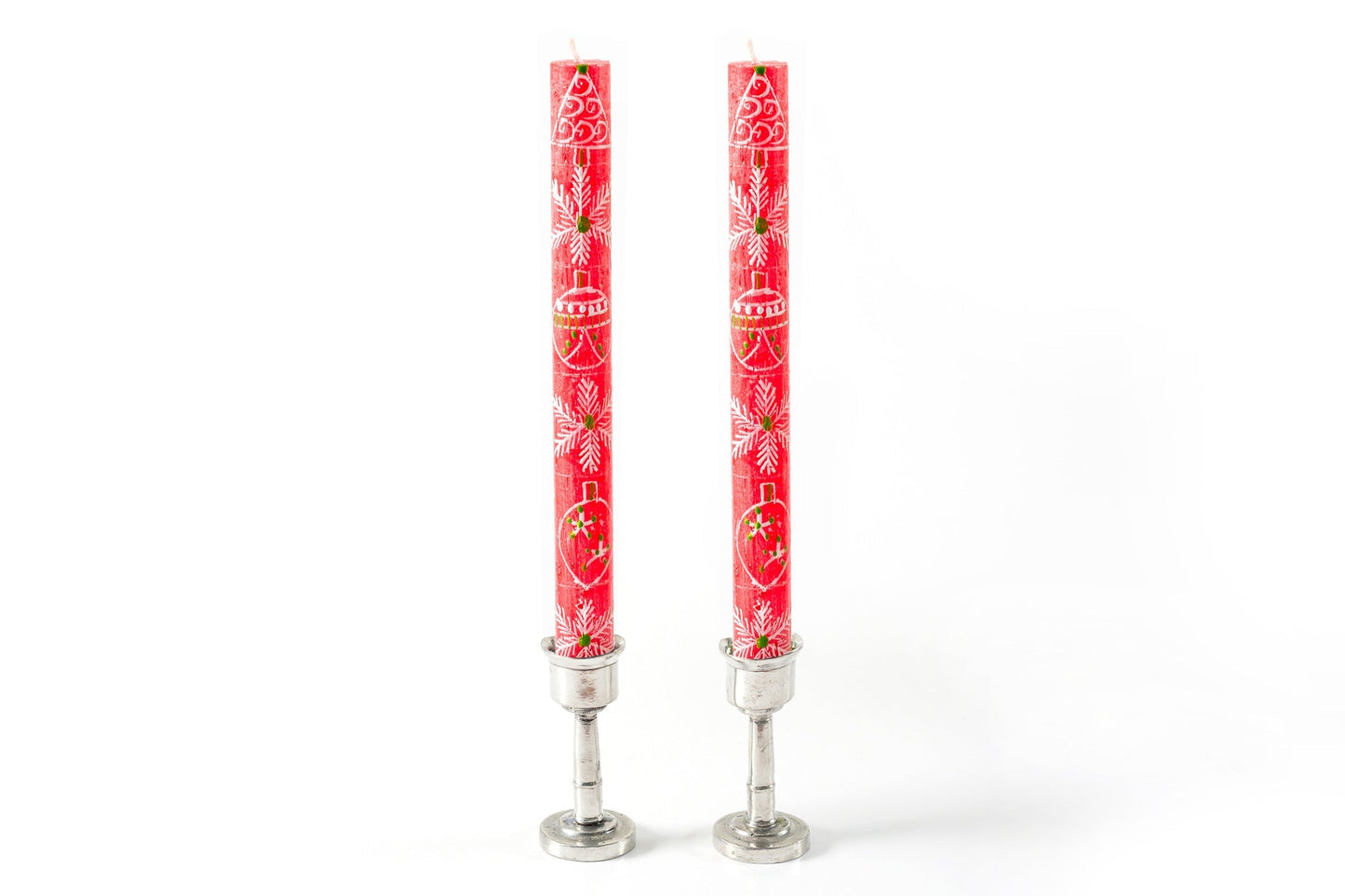 Whimsy Christmas Painted Candles