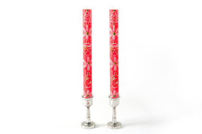 Whimsy Christmas Painted Candles