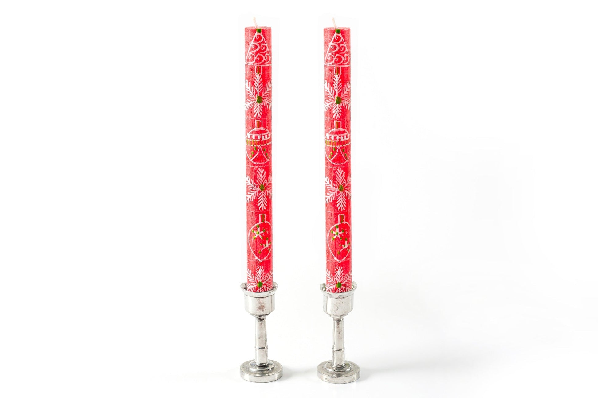 Whimsy Christmas Painted Candles