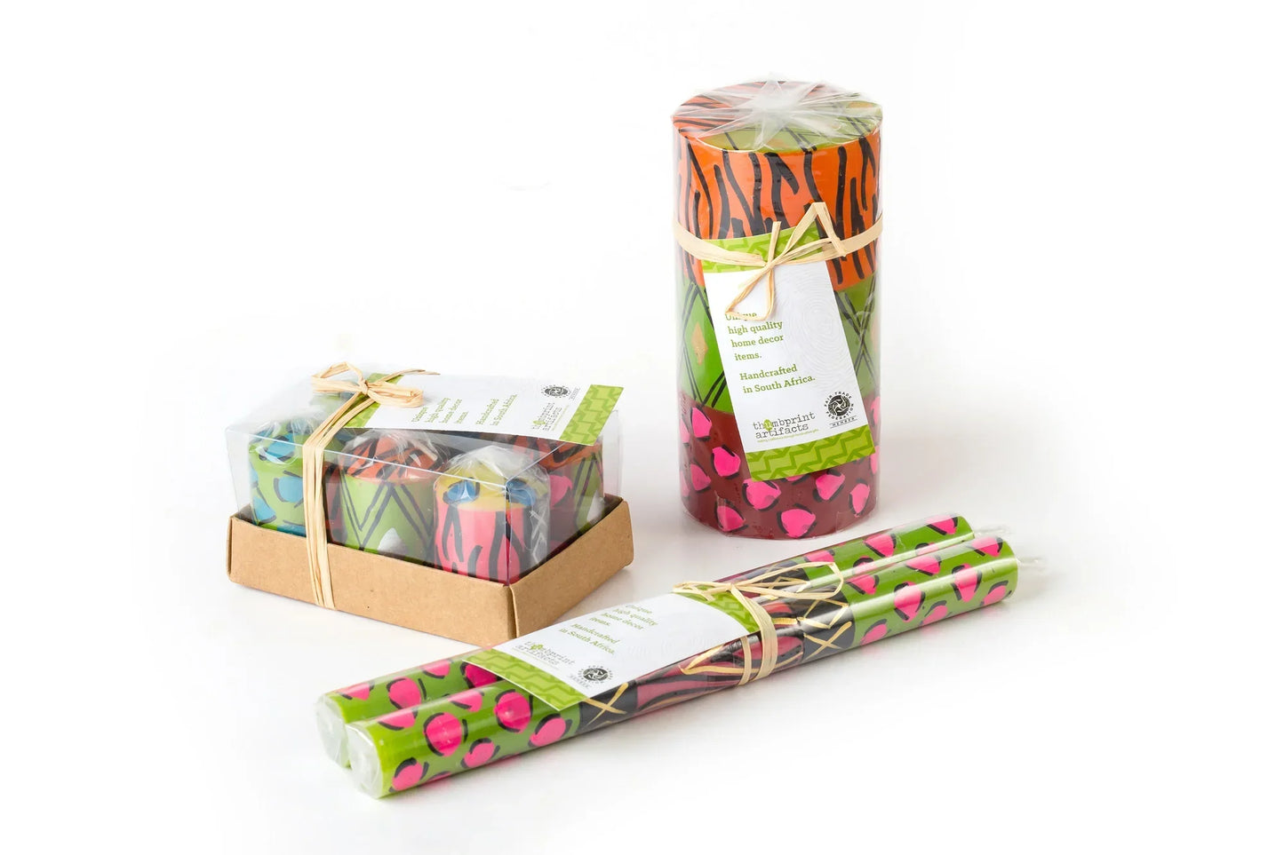 NEW!! Wild Animal Painted Candles