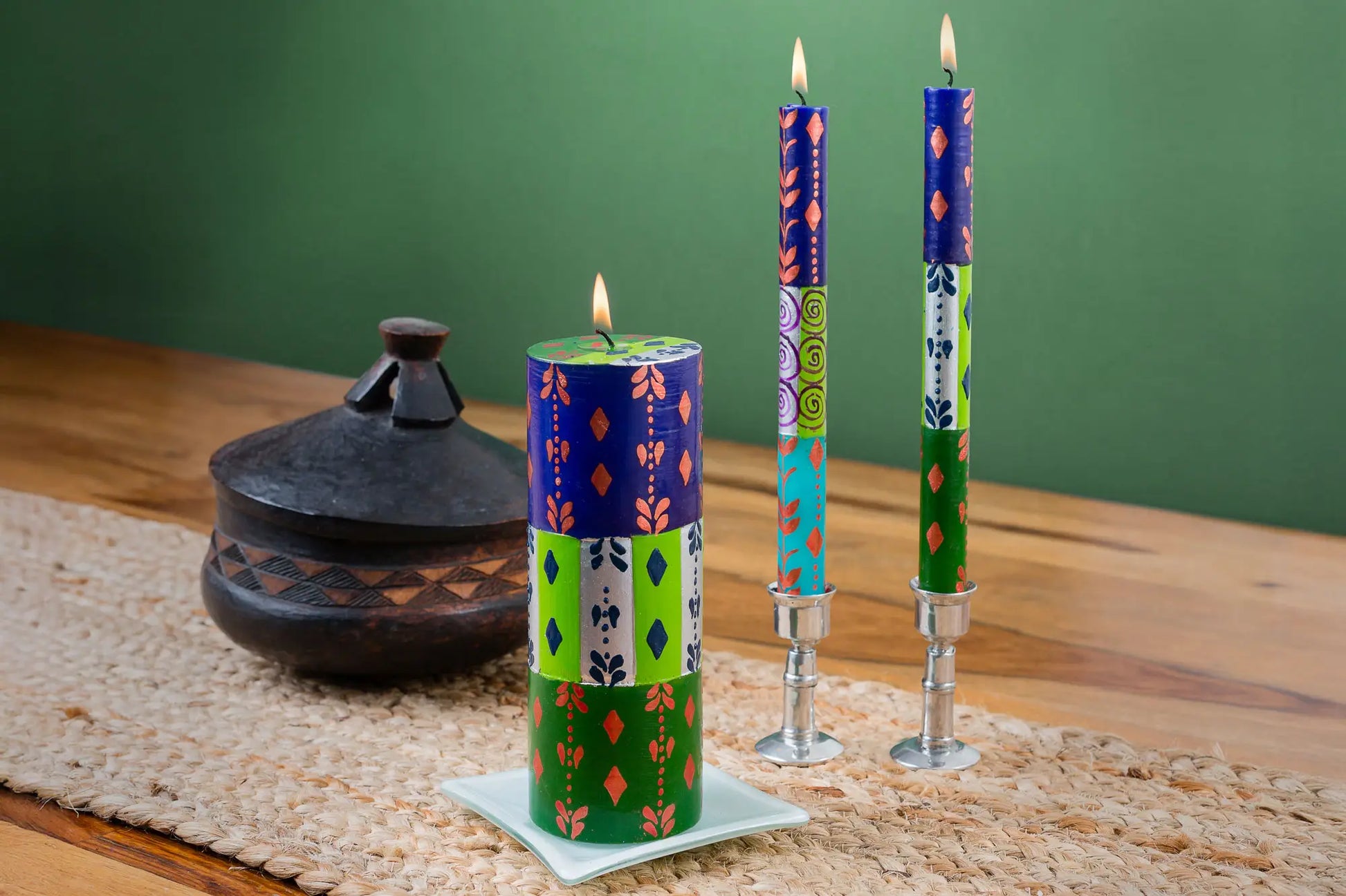 NEW!! Sari Painted Candles