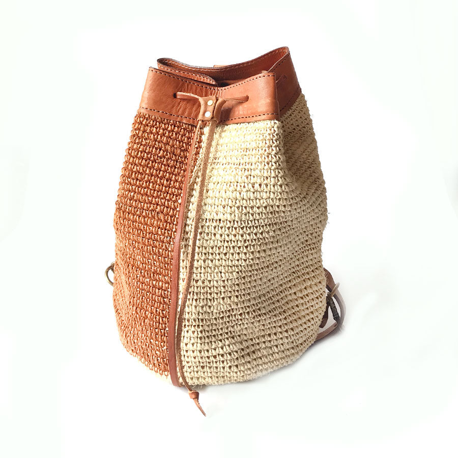 [WS] Transito Woven Mini Backpack | Orange-White