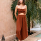 Winona Smocked Tube Top & Asymmetrical Pants Set