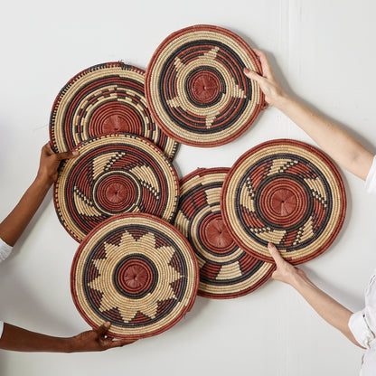 Volta Red Woven Placemat or Wall Art