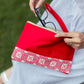 Safa Tatreez Pouch - Red