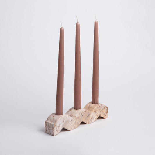 Wavy gemstone candelabra