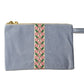 Velvet Tatreez Clutch - Gray