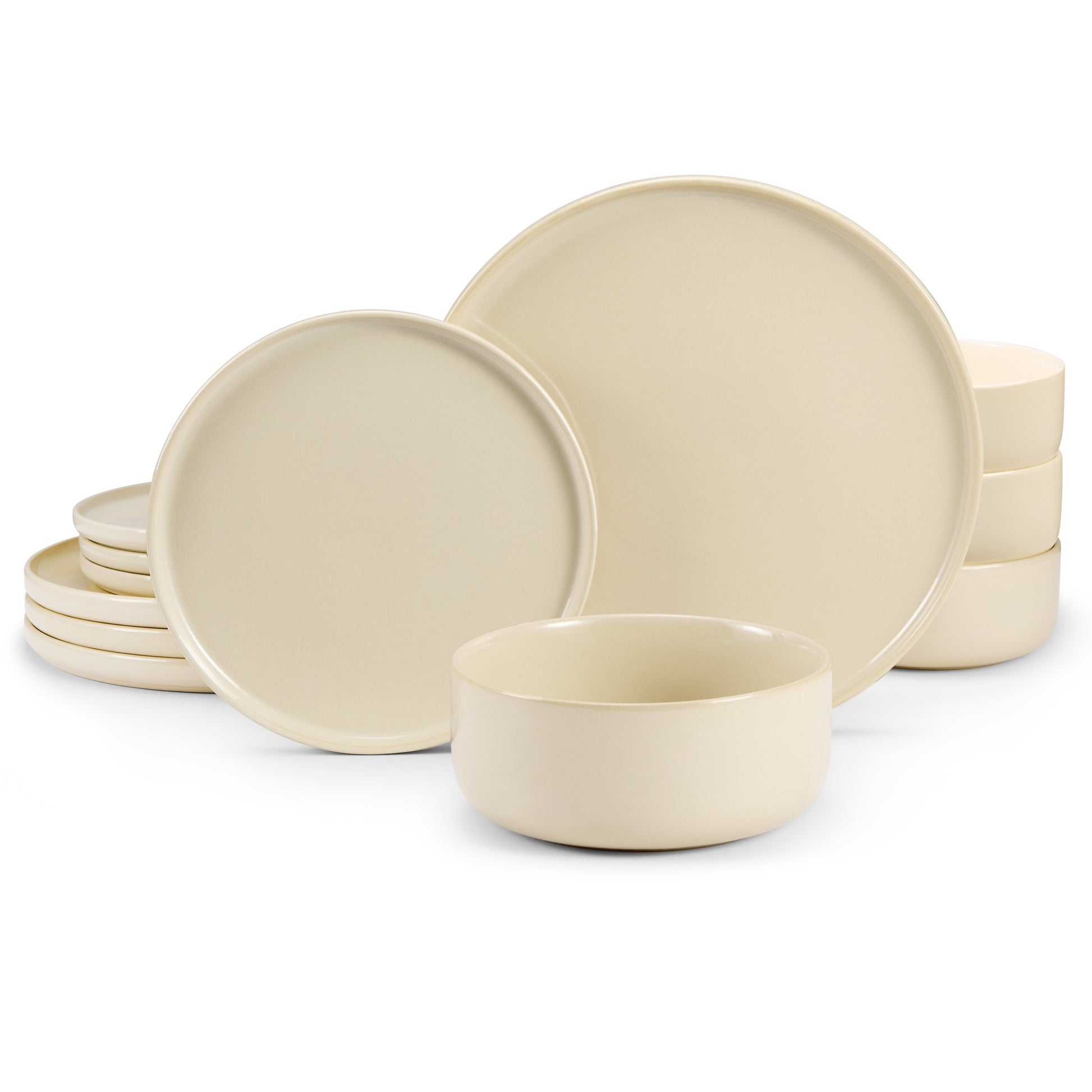 Ceramic Dinnerware Set, 12 Piece, Service for 4, Somerset Collection