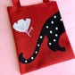 Polka Cat Knit Tote Bag