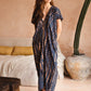 Madella Hand Dyed Kaftan Dress in Deep Sea Blue