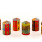 Desert Rose Painted Candles