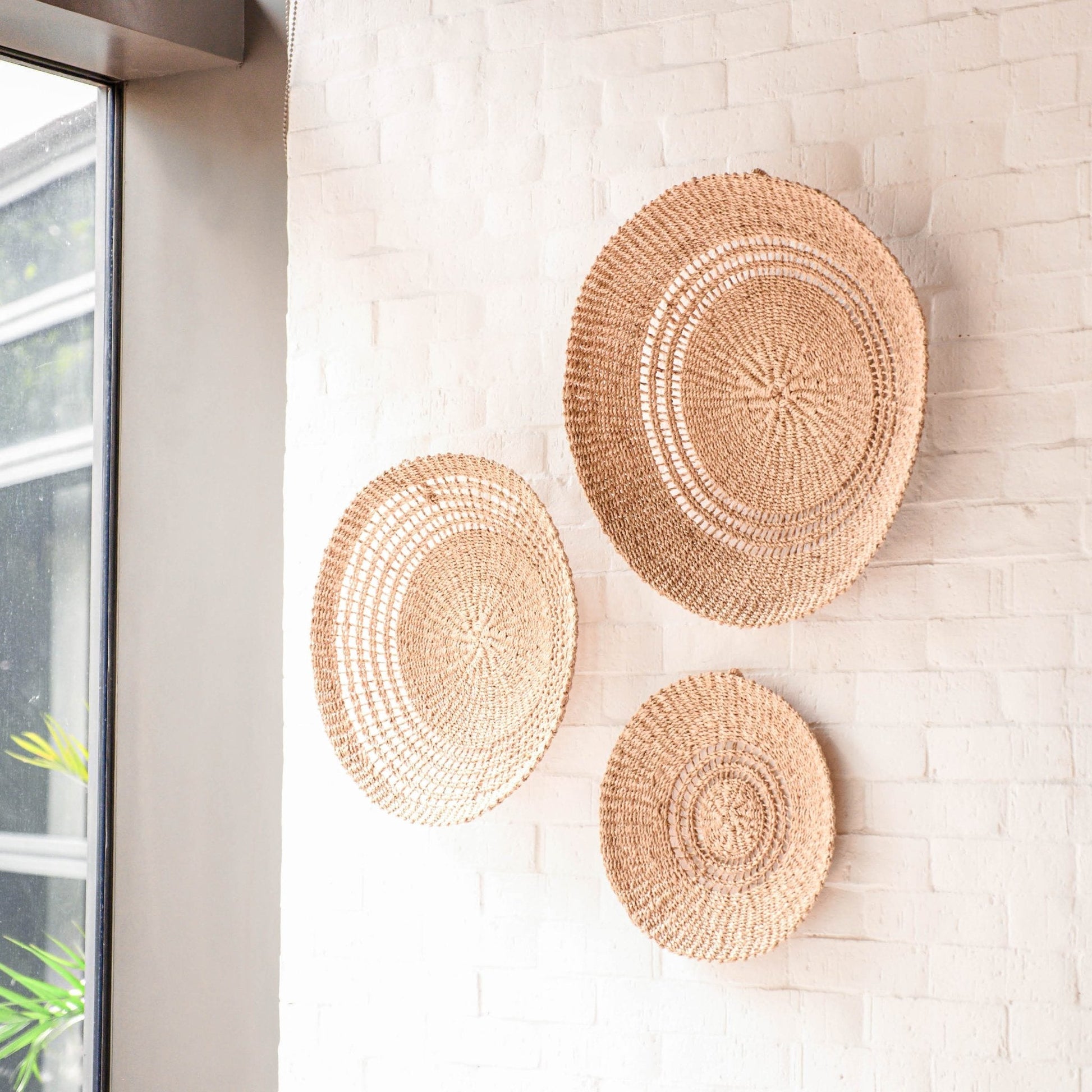 Open Weave Wall Baskets, Large