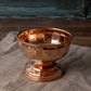 Vintage Inspired Copper Pedestal Bowls with Scalloped Panel Design – Set of 2