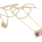 14K Yellow gold violet garden small collage necklace
