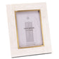 Mukhendu 5x7 Picture Frame - Bone, Brass Inner Edge