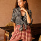 Vanessa Linen Gingham Shirt in Black