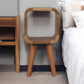 Solid Wood Extra Mini Minimalist Open Curved Oak-ish Bedside Table