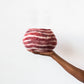 Berry Red Pathways Decorative Wool Ukhamba Bowl