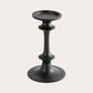 Modern Black Aluminum Candle Holder for Home Decor, 8 Inches