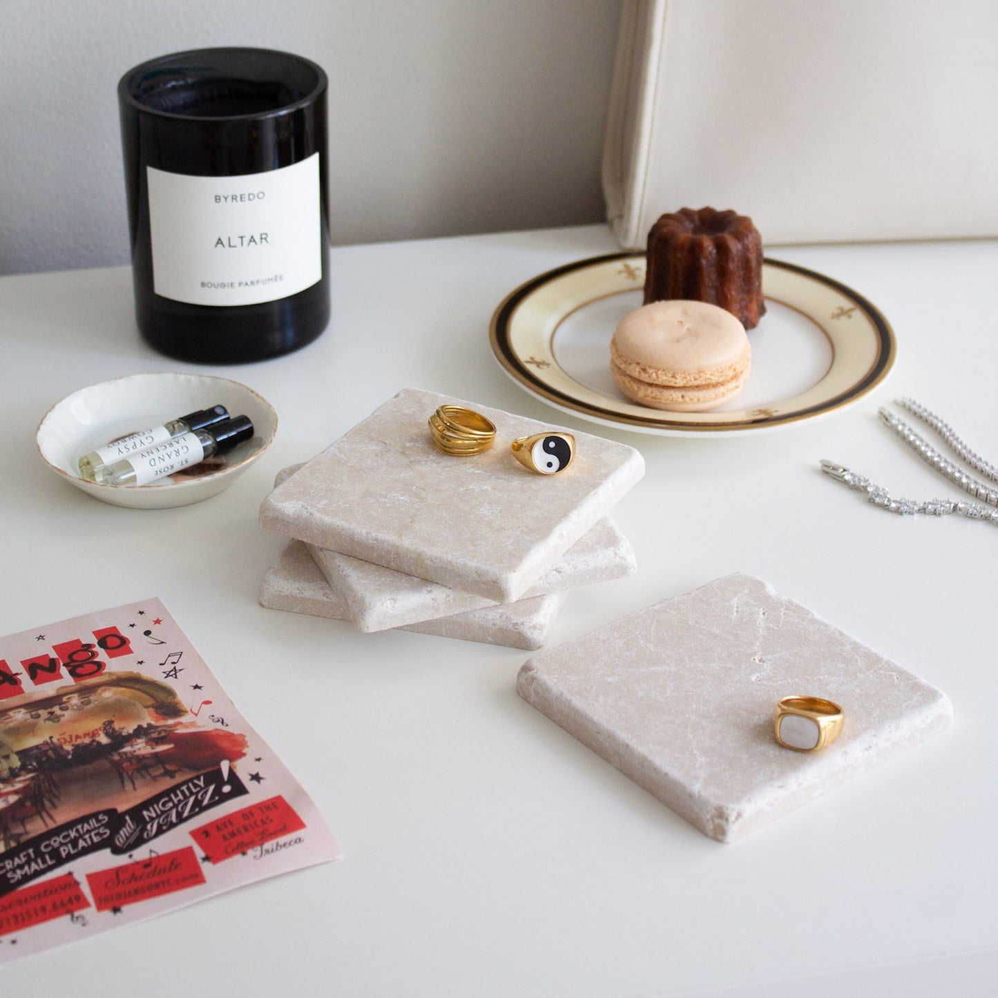Marble Coaster Set