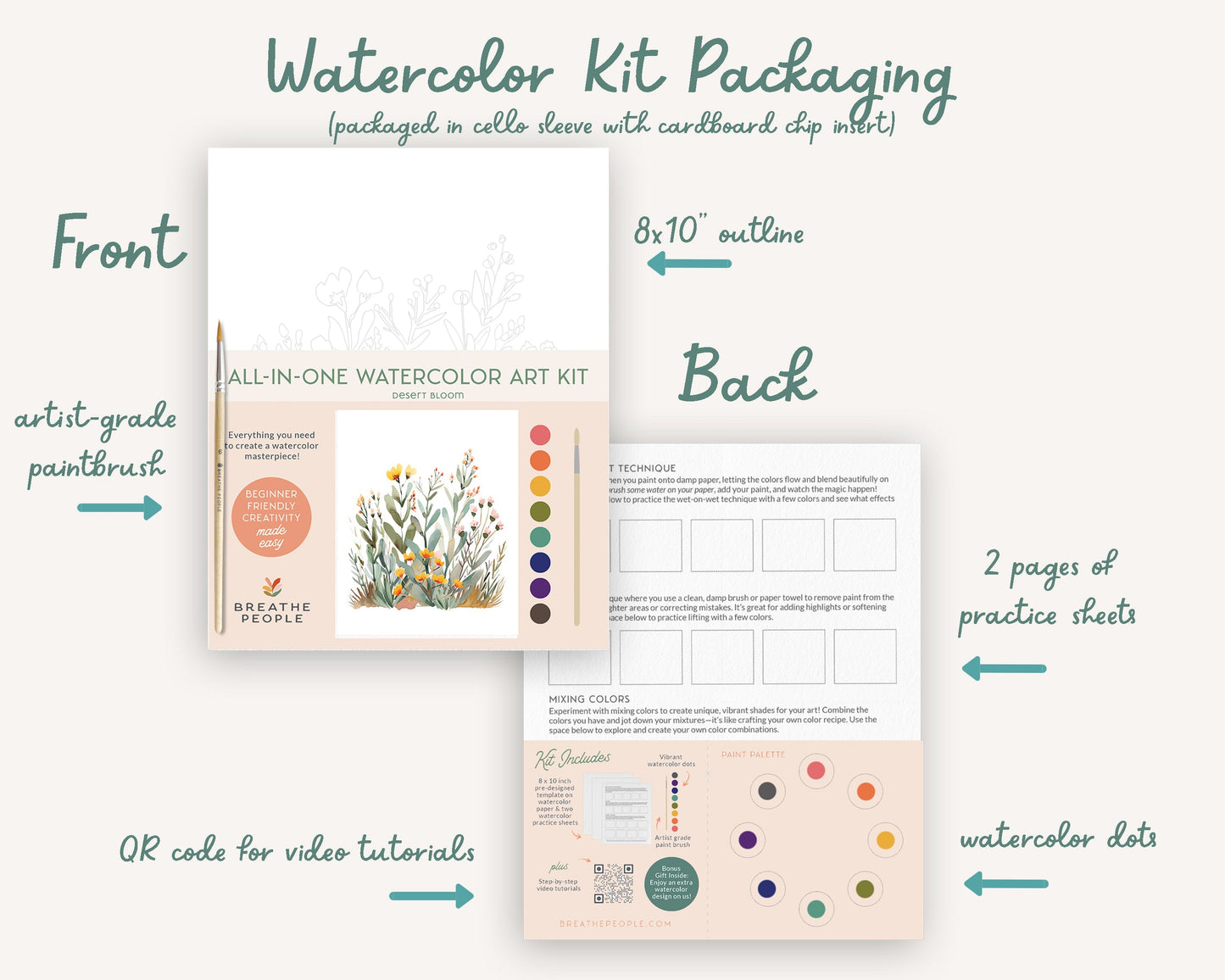 All-In-One Jar of Flowers Watercolor Kit