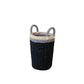 Black Woven Basket Vase