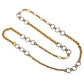 Mixed Metal Long Circle Necklace