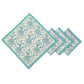 STREAMLINE 18"x18" Hand Block Printed Napkins - Set of 4. Cotton - Fair Trade - Artisan Made