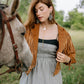 Beaded Gingham Earrings