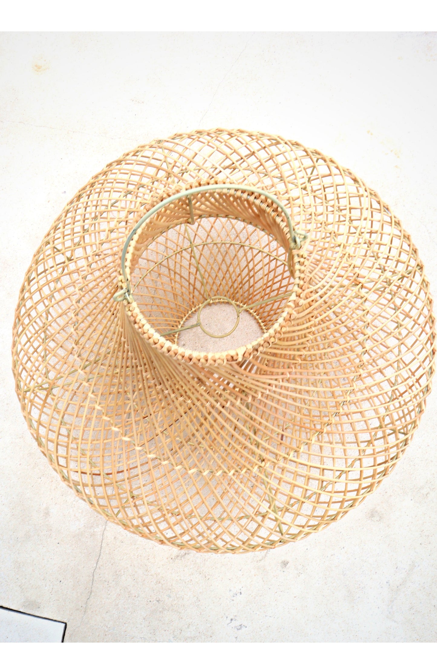 Freya X-Large Bell shape Rattan Pendant Light fitting