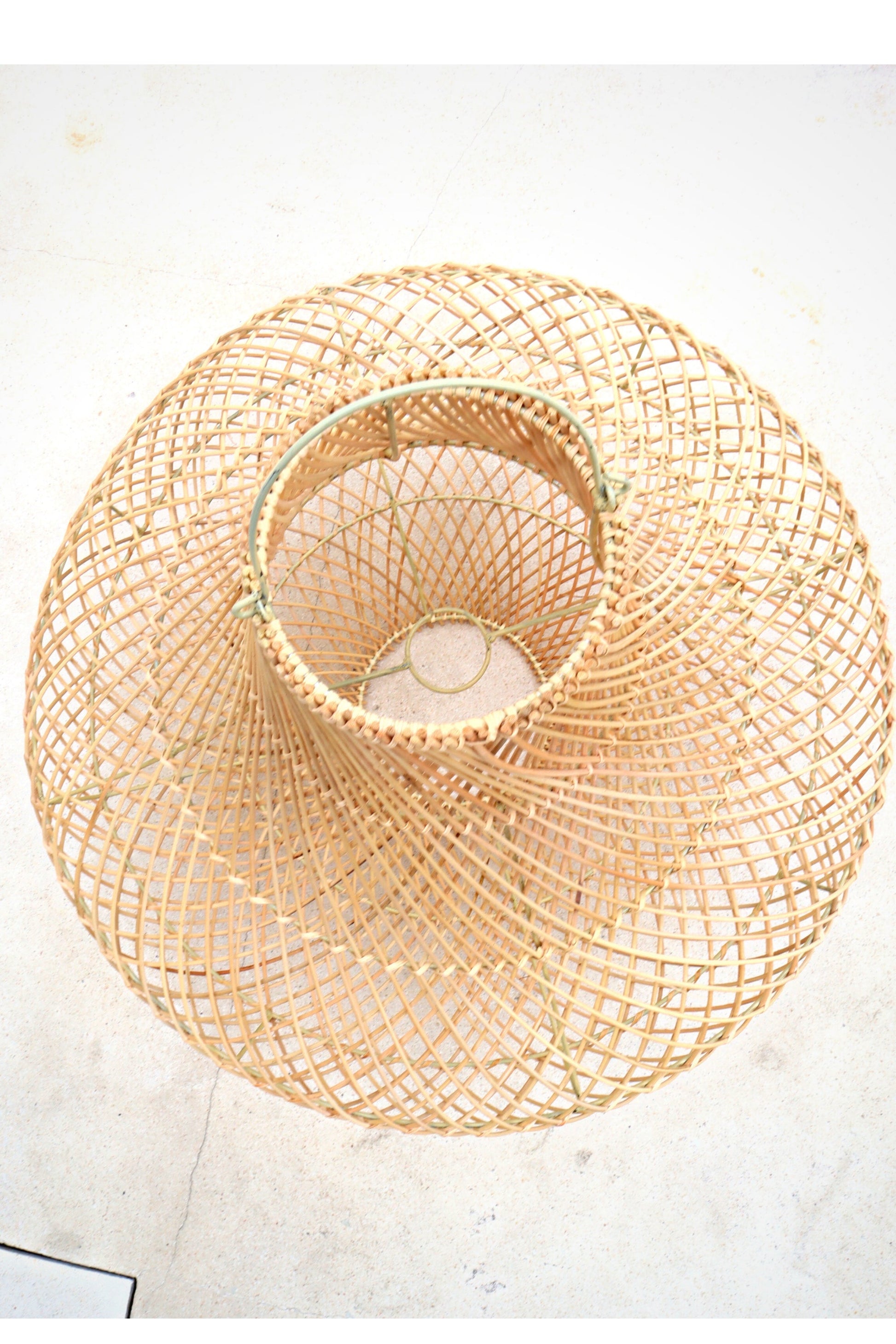 Freya X-Large Bell shape Rattan Pendant Light fitting
