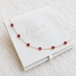 July Birthstone Bracelet:  Ruby