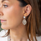 Silver Teardrop Lace Earring
