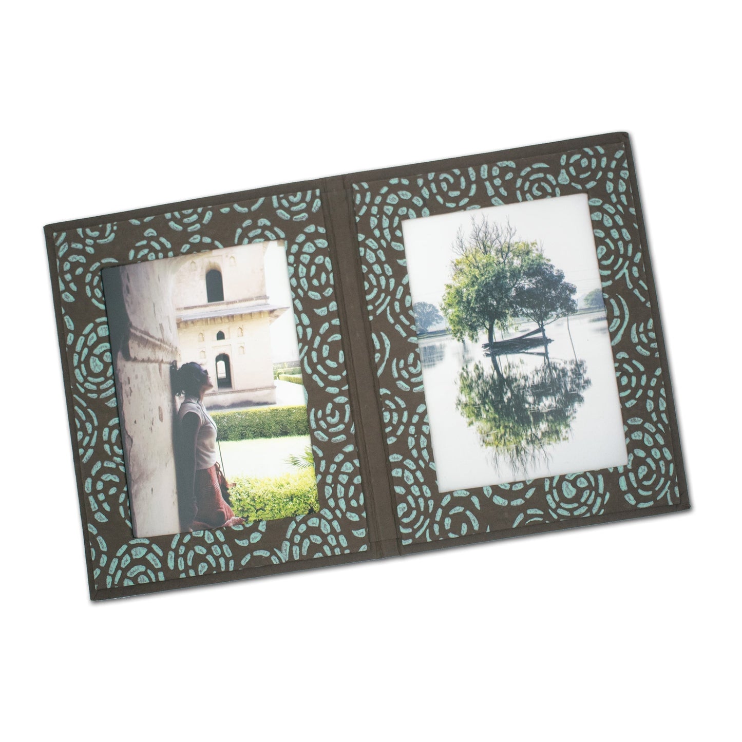 Handmade Double Photo Frames | Upcycled Tree-Free Paper | Fair Trade | Set of 5